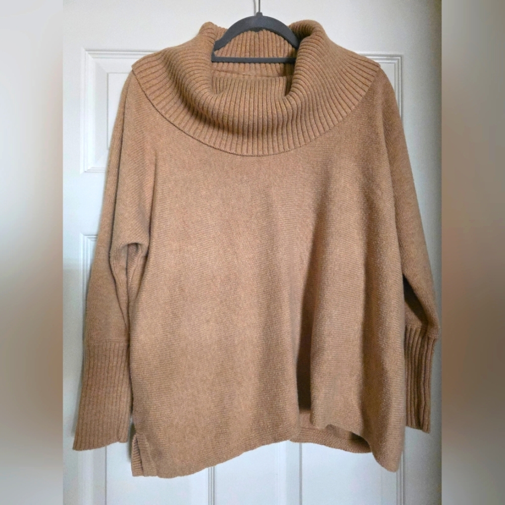 Chico's Tan Cowl Neck Sweater